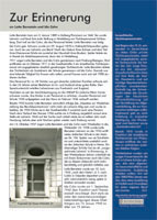 Erinnerungsblatt Lott Bernstein und Ida Cohn